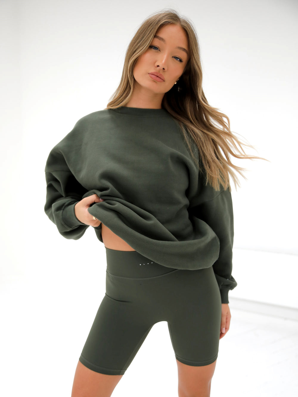 Blakely Isabel Oversized Jumper Dunkelkhaki Grün | BAV930862