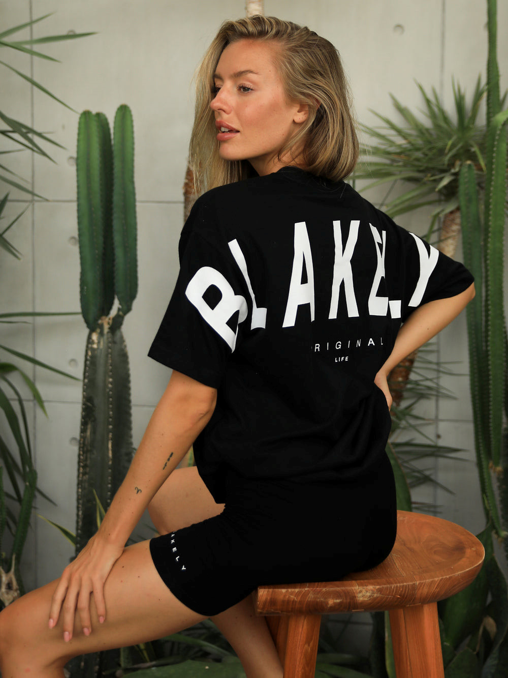 Blakely Isabel Oversized T-Shirt Schwarz | XYO568342