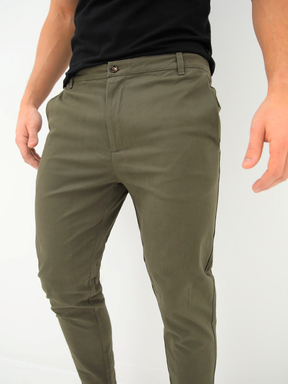 Blakely Kingsley Slim Fit Tailored Chinos Khaki | CGL658274