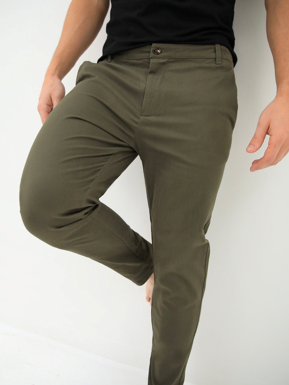 Blakely Kingsley Slim Fit Tailored Chinos Khaki | CGL658274