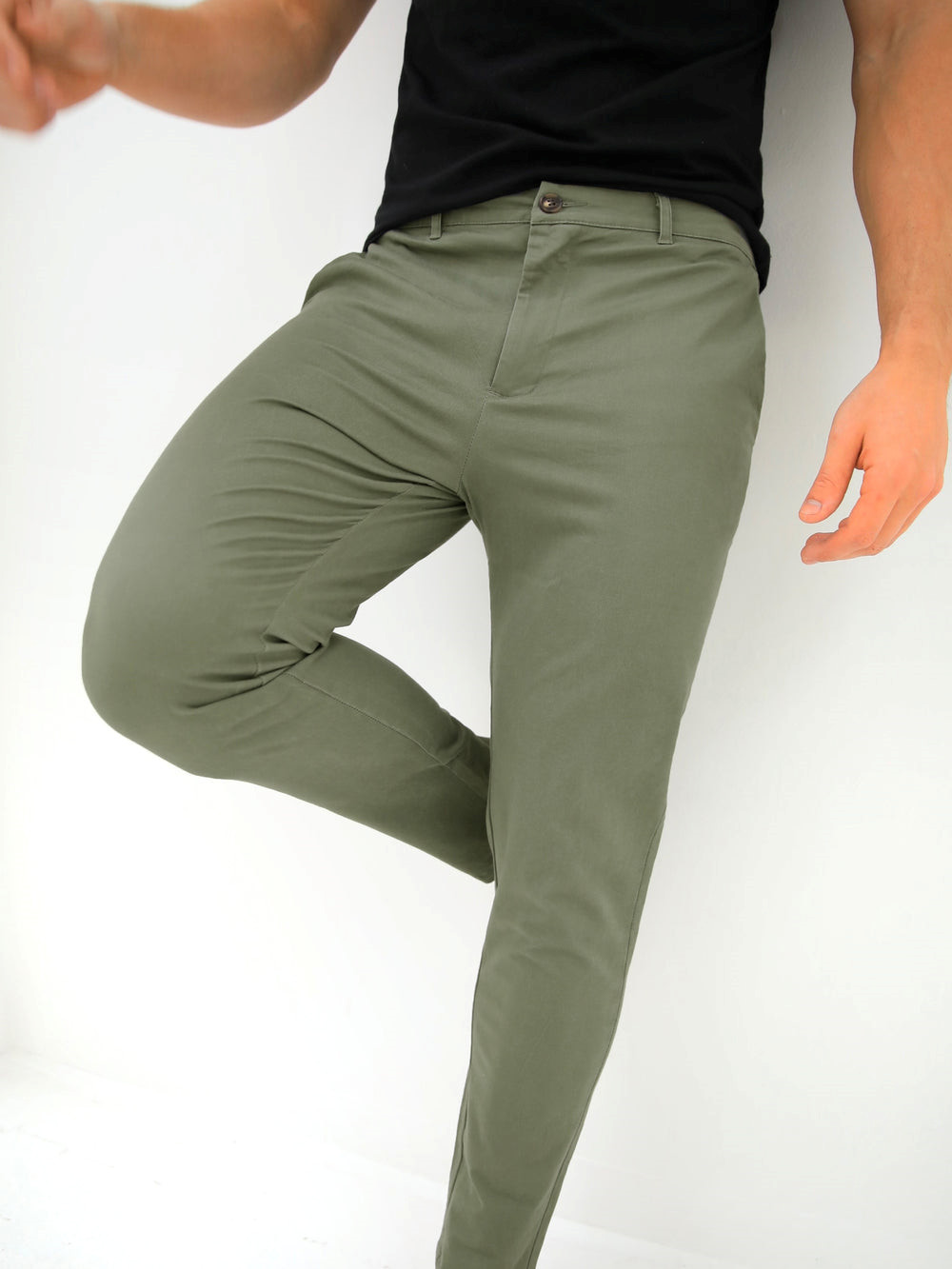 Blakely Kingsley Slim Fit Tailored Chinos Grün | YVJ451983