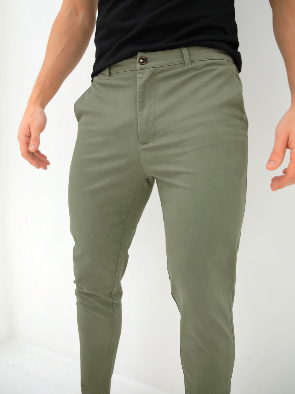 Blakely Kingsley Slim Fit Tailored Chinos Grün | YVJ451983