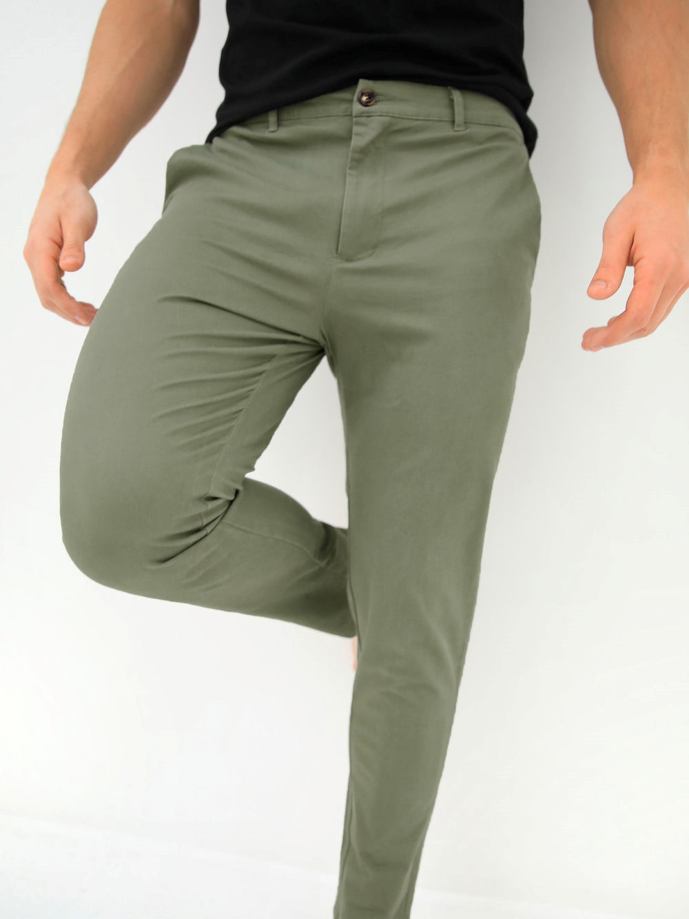 Blakely Kingsley Slim Fit Tailored Chinos Grün | YVJ451983