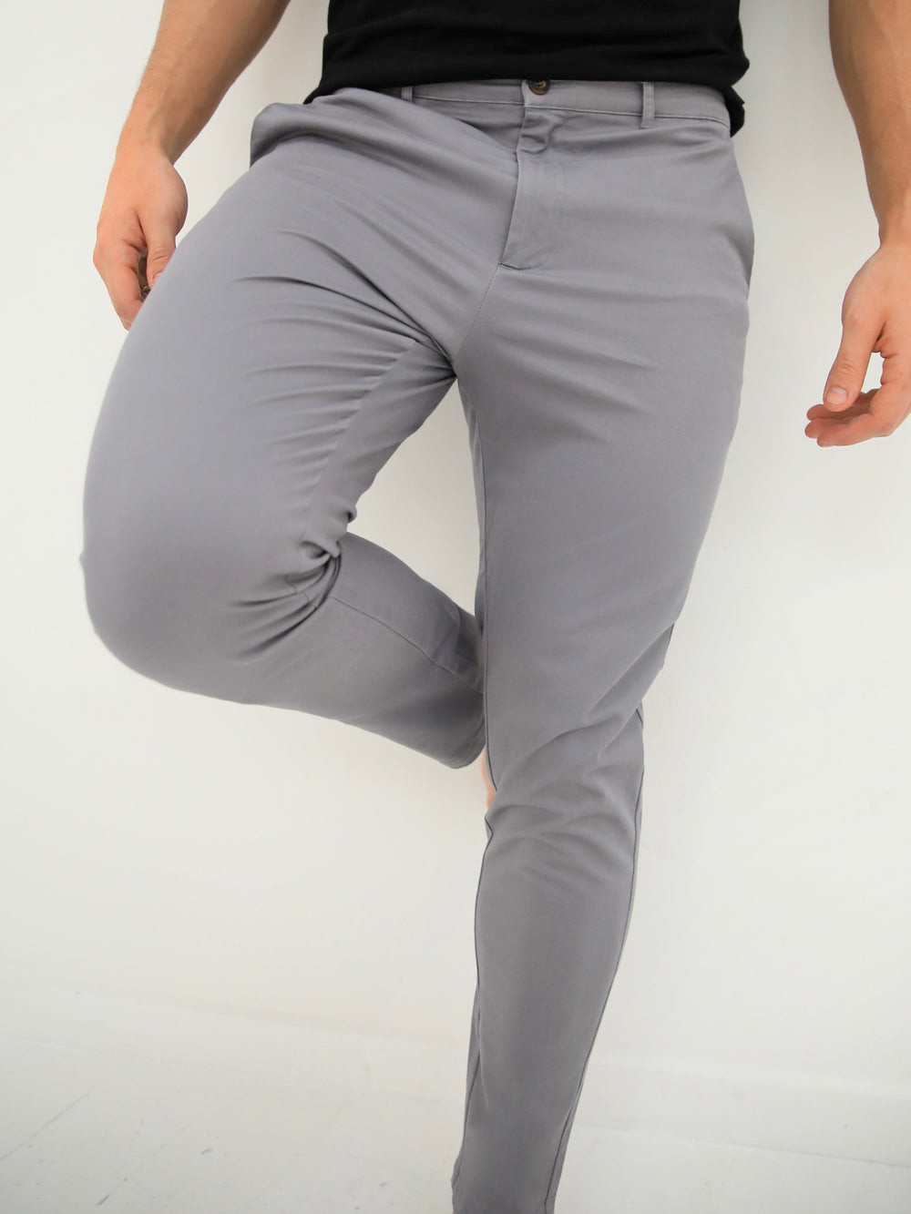 Blakely Kingsley Slim Fit Tailored Chinos Grau | OGS701489