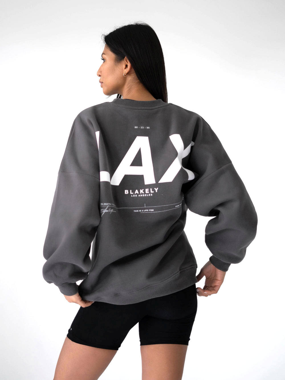 Blakely LAX Isabel Oversized Jumper Charcoal | JHV358961