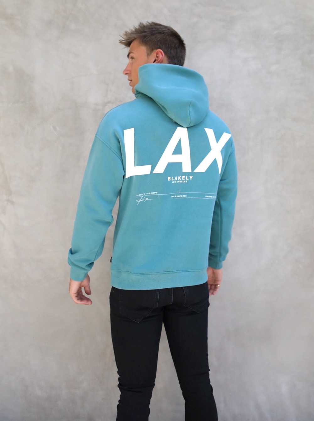 Blakely LAX Relaxed Hoodie Türkis | YOE398465