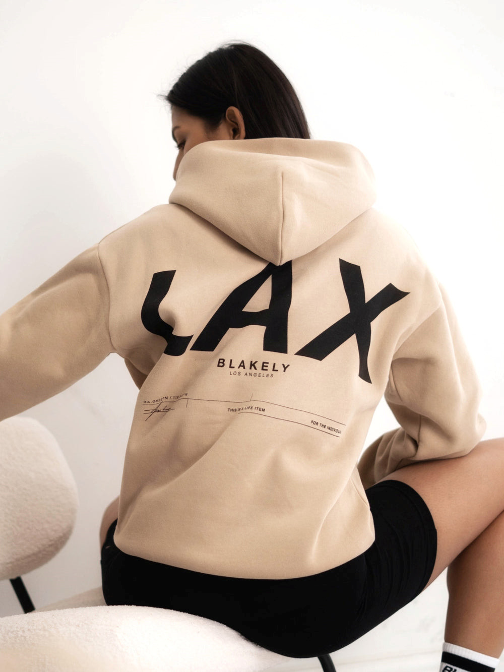 Blakely LAX Women's Oversized Hoodie Tan | ZMX650427