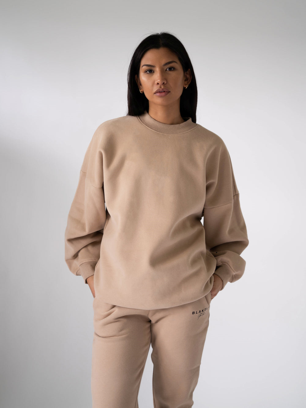 Blakely LDN Womens Oversized Jumper Tan | OBF930142