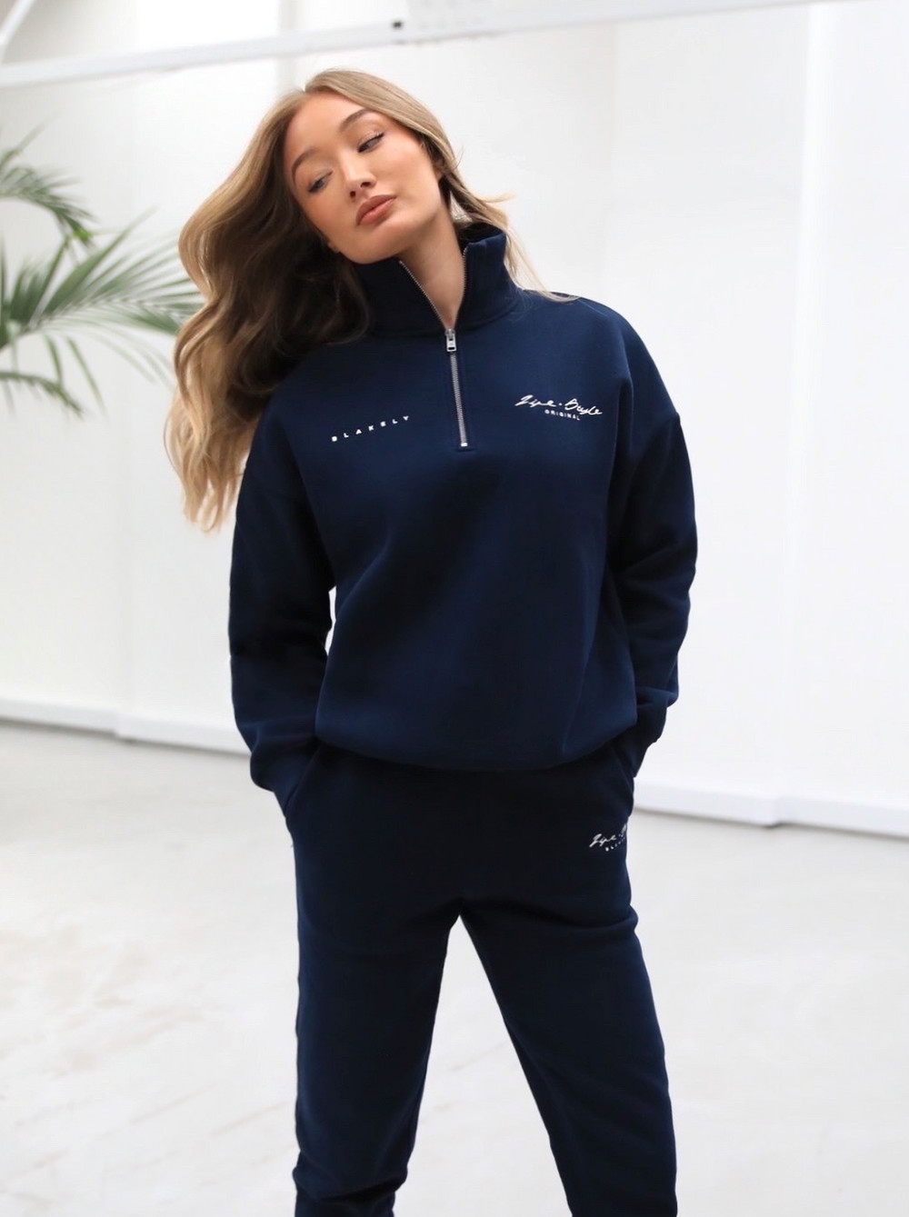 Blakely Life & Style 1/4 Zip Jumper Navy Blau | ISW938704