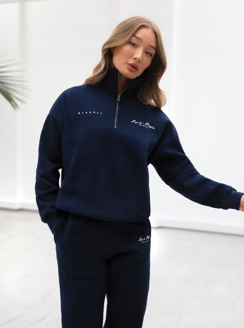 Blakely Life & Style 1/4 Zip Jumper Navy Blau | ISW938704