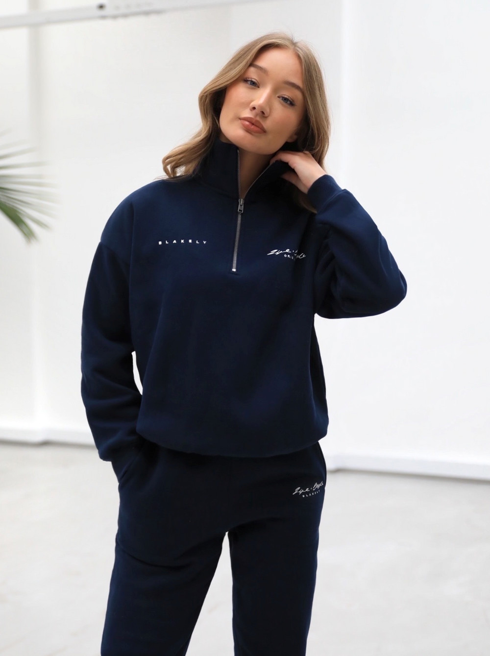 Blakely Life & Style 1/4 Zip Jumper Navy Blau | ISW938704