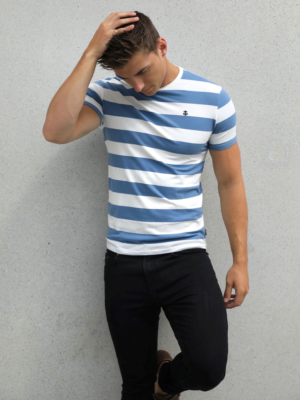 Blakely Loano Stripe T-Shirt Blau | WQK762019