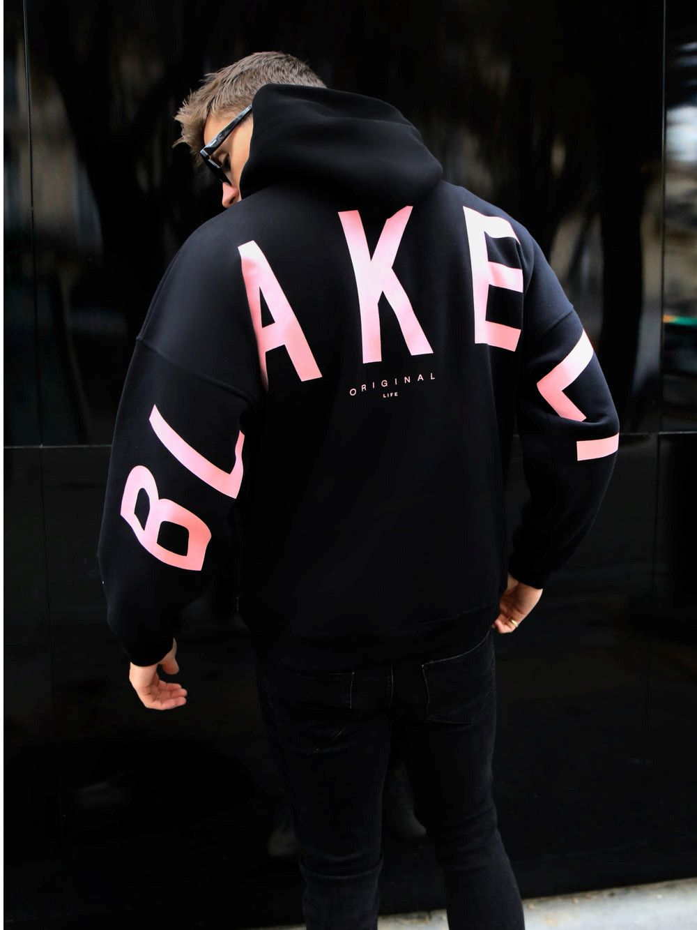 Blakely Members Idris Oversized Hoodie Schwarz Rosa | XZS078129