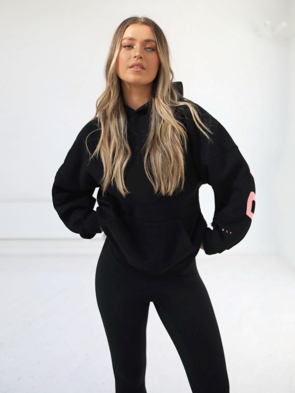 Blakely Members Isabel Oversized Hoodie Schwarz Rosa | VLU064582