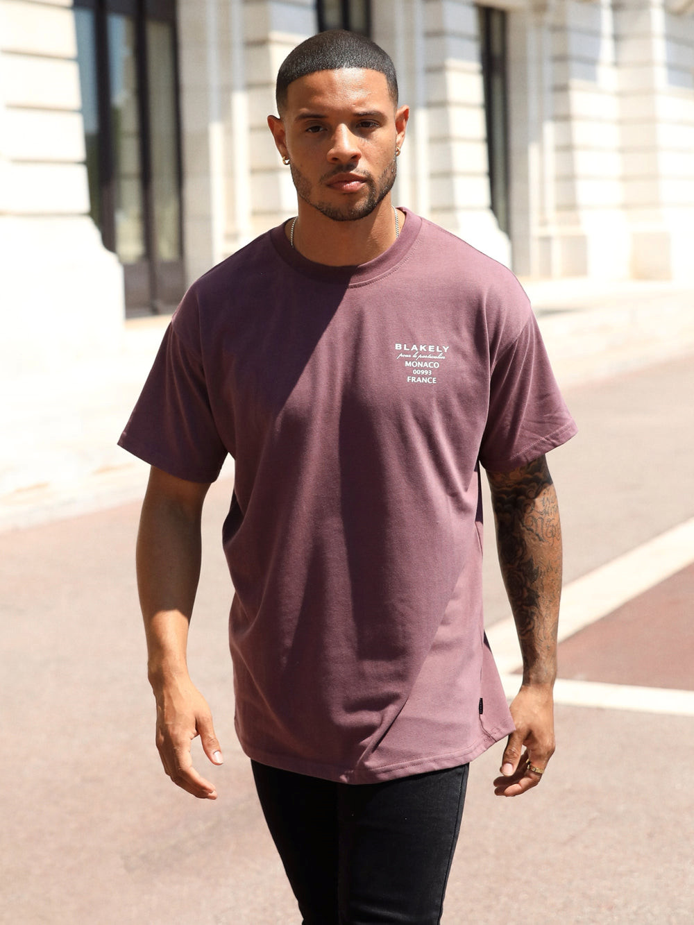 Blakely Monaco Relaxed T-Shirt Bordeaux | LMS450231