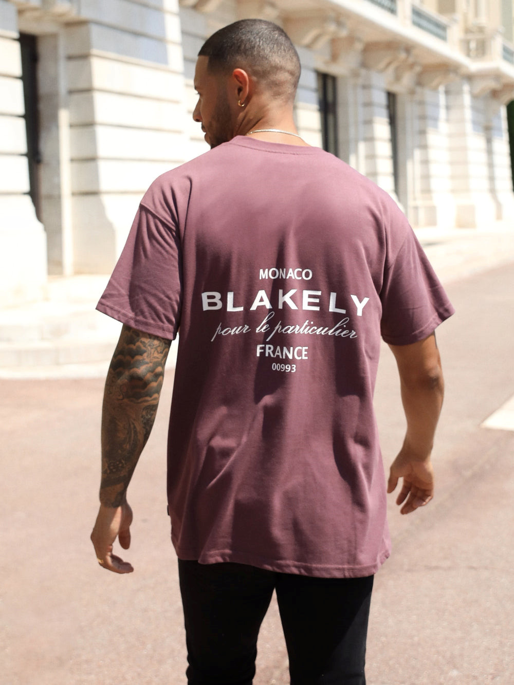 Blakely Monaco Relaxed T-Shirt Bordeaux | LMS450231