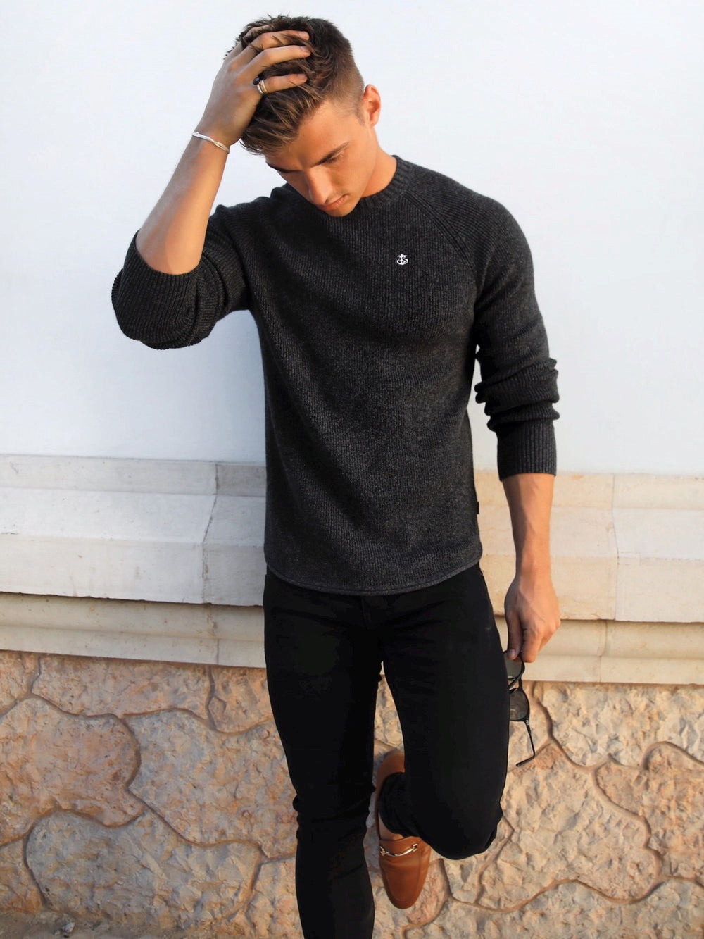 Blakely Olton Knit Jumper Charcoal | SOD264179