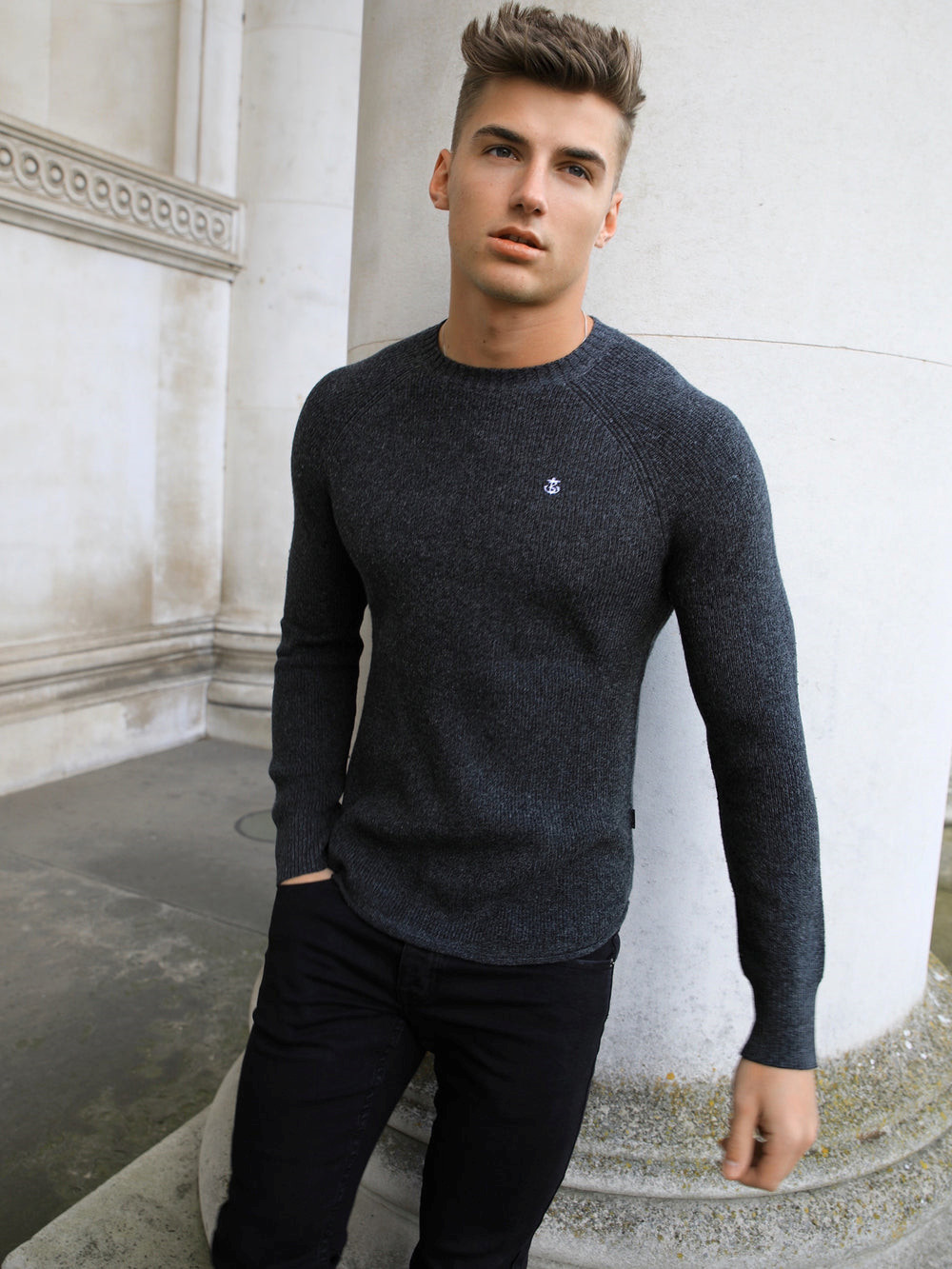 Blakely Olton Knit Jumper Charcoal | SOD264179