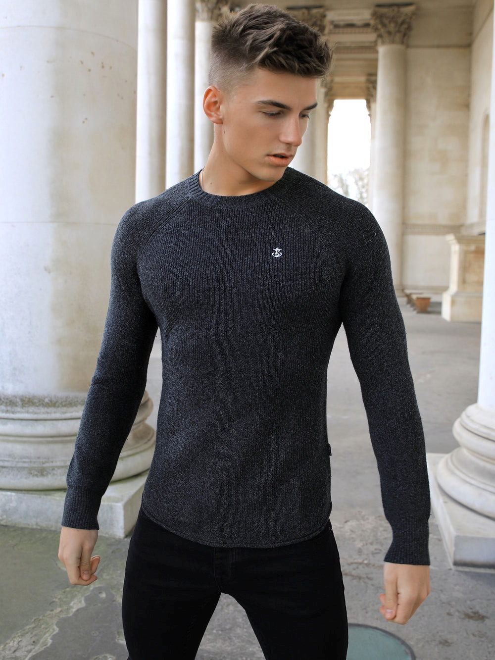 Blakely Olton Knit Jumper Charcoal | SOD264179