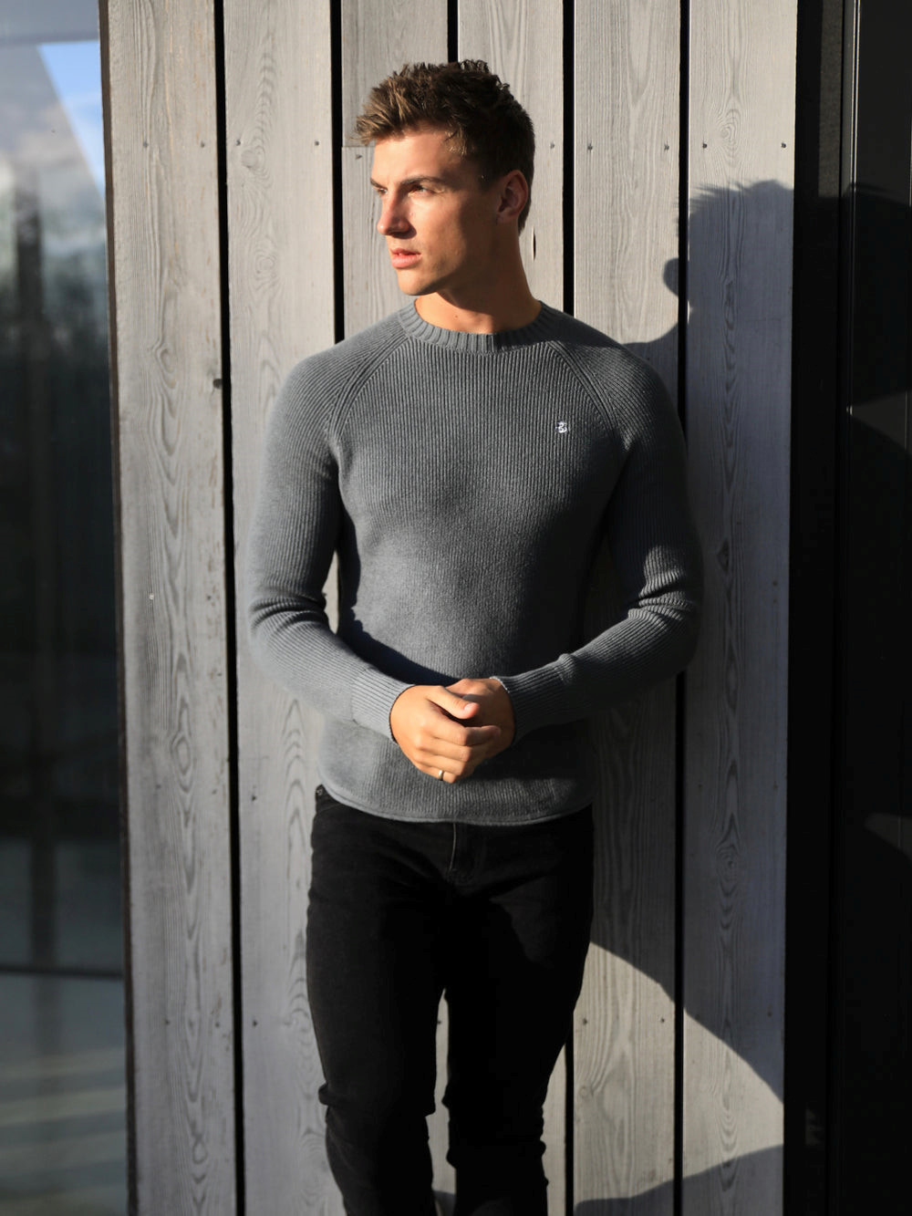 Blakely Olton Knit Jumper Graphite | ZYS089657