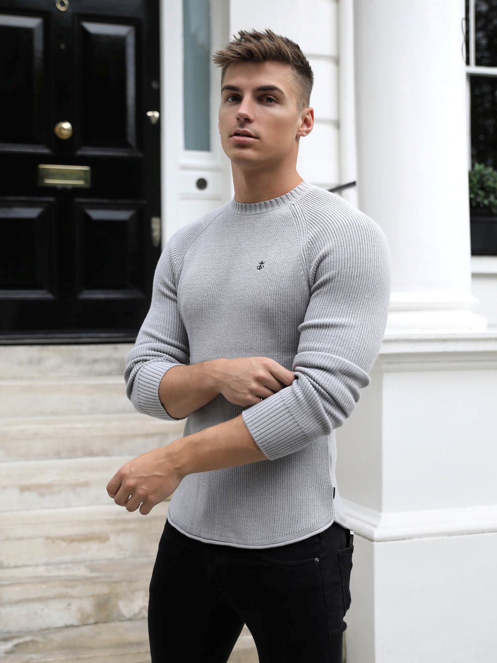 Blakely Oxley Knit Jumper Stone | ENQ317954