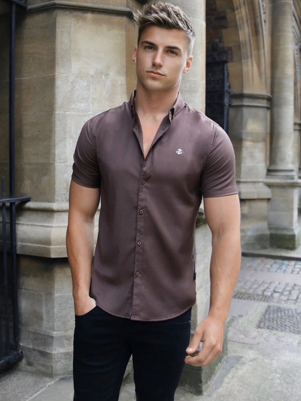 Blakely Palermo Short Sleeve Shirt Braun | YAR509146