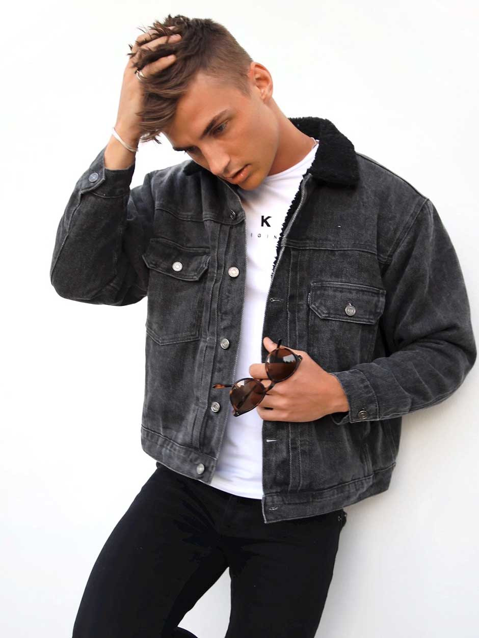 Blakely Rapha Denim Jacket Charcoal | YEN402716