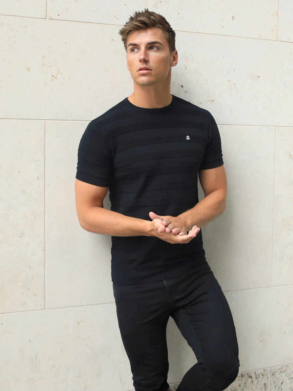 Blakely Raphello Stripe T-Shirt Schwarz | JVD254817