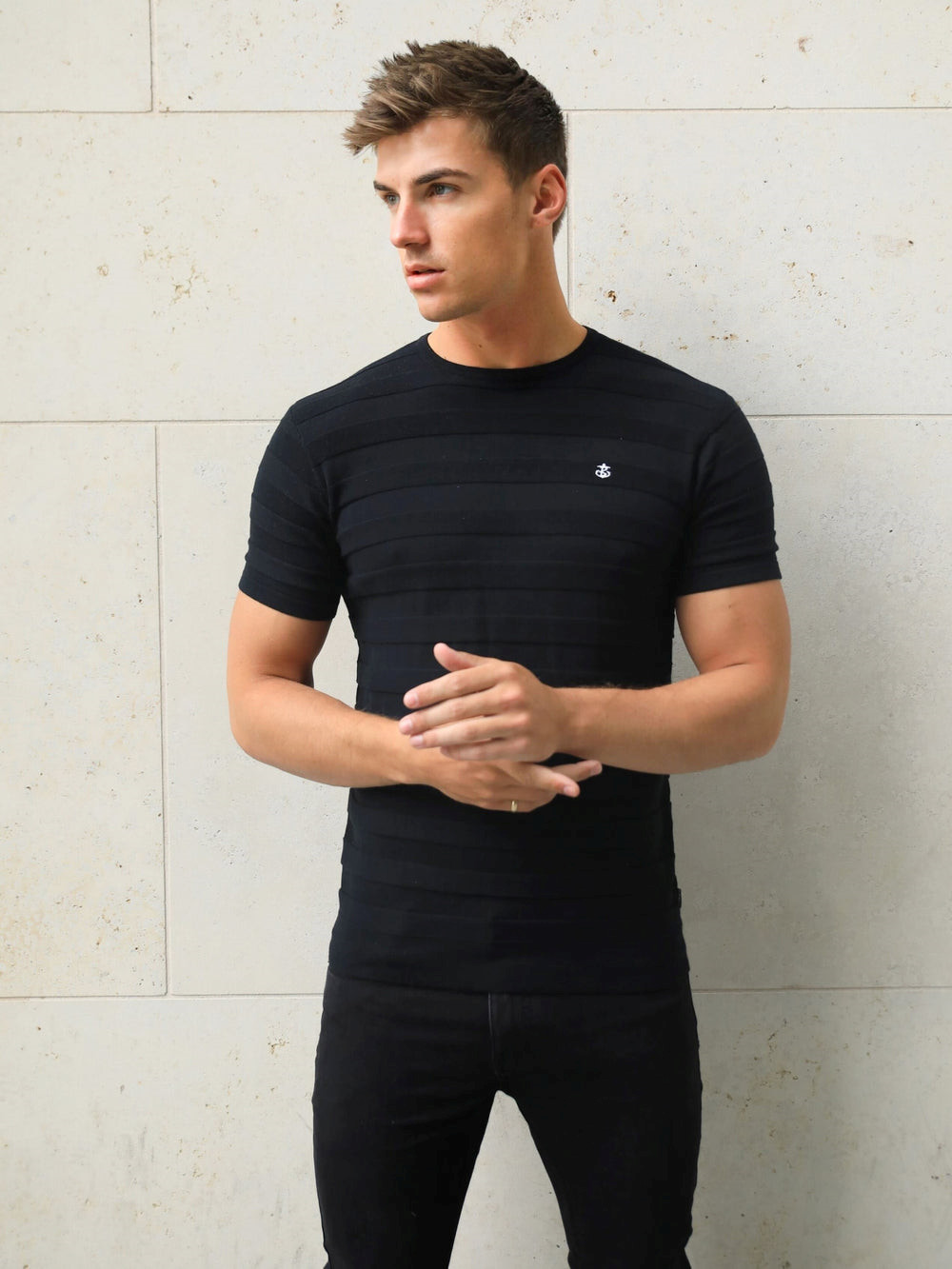 Blakely Raphello Stripe T-Shirt Schwarz | JVD254817