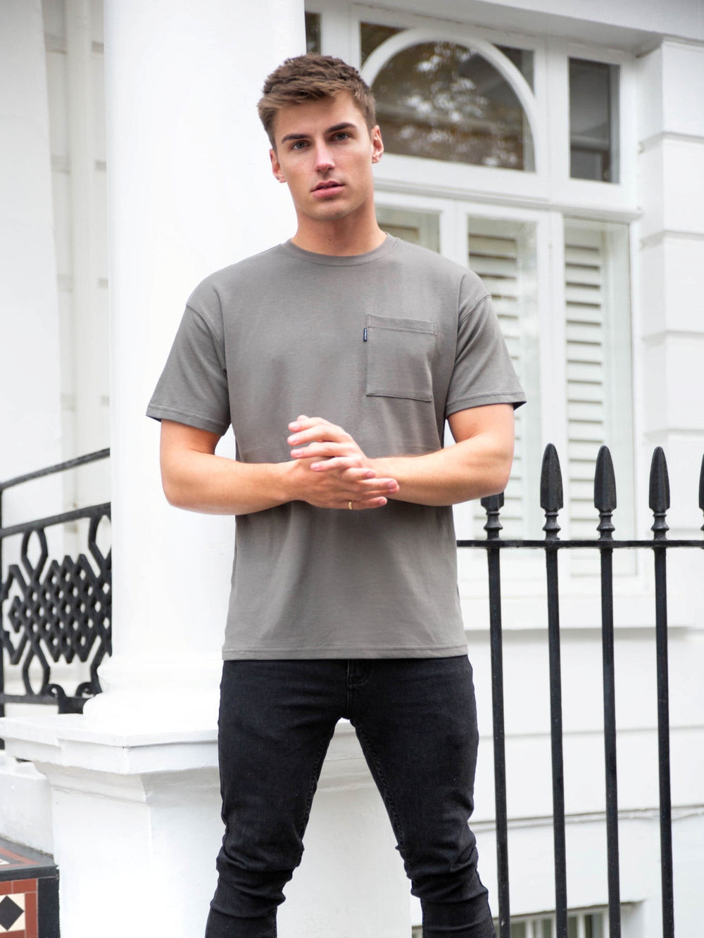 Blakely Relaxed Pocket T-Shirt Charcoal | UFI853914