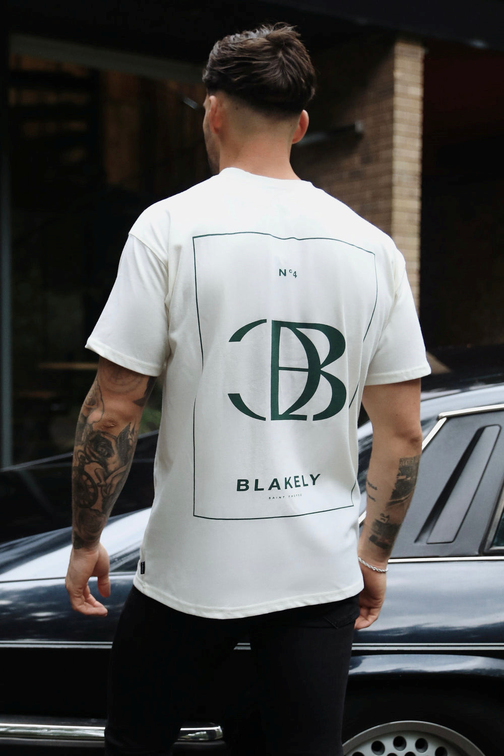 Blakely Riviera Initial Relaxed T-Shirt Ivory | UOM419307