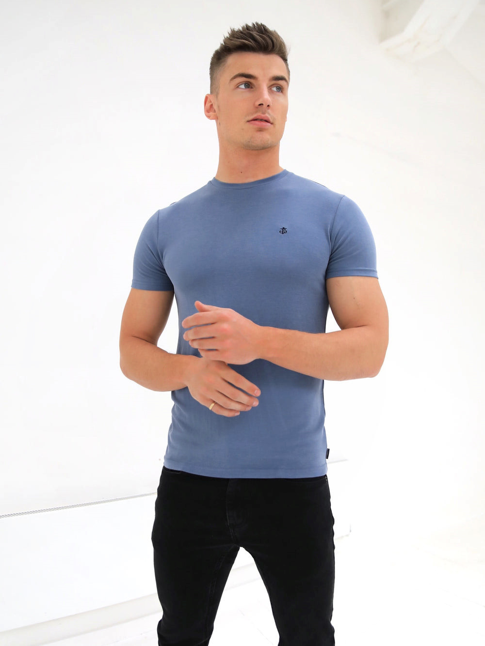 Blakely Rowan Brushed Soft T-Shirt Blau | QLB479621