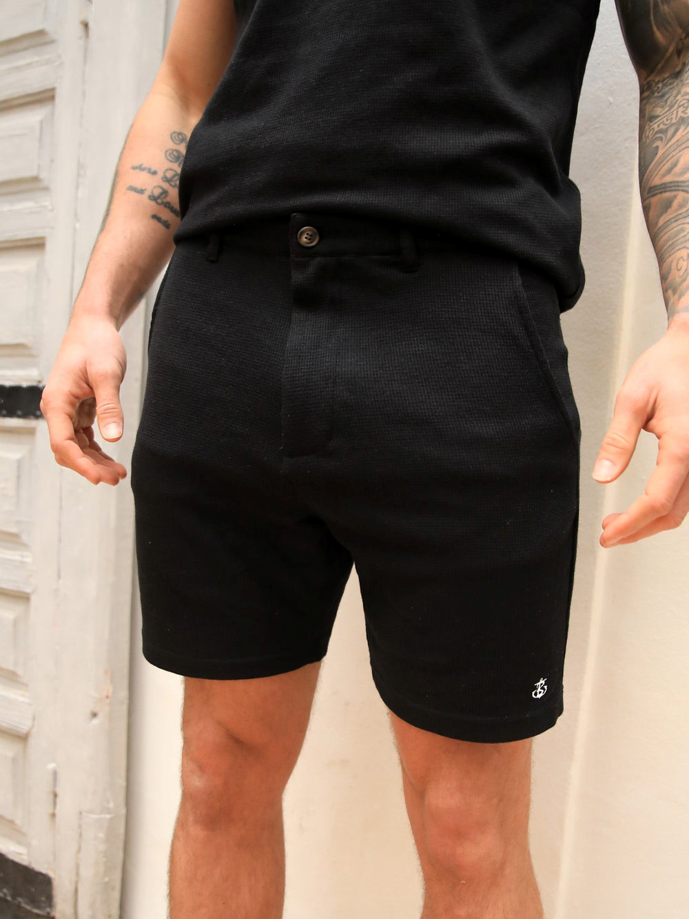 Blakely Safi Textured Shorts Schwarz | PAT028651