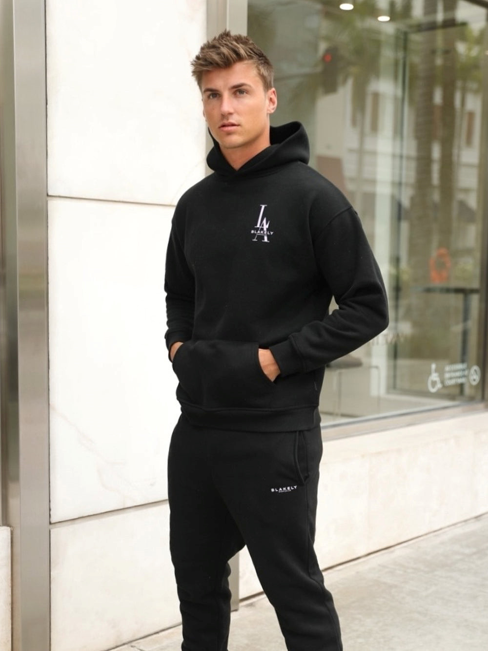 Blakely Sports Club Relaxed Hoodie Schwarz | HIK984603