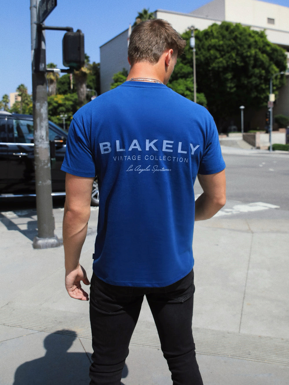 Blakely Sports Club Relaxed T-Shirt Blau | YQF256143