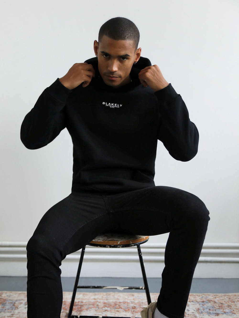 Blakely Statement Relaxed Hoodie Schwarz | NIF816740