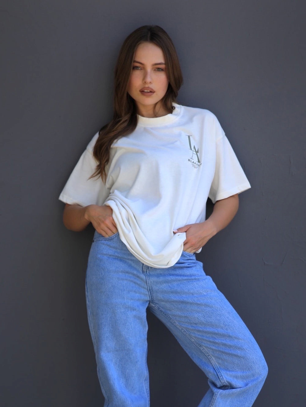 Blakely Studio Relaxed T-Shirt Ivory | MPX279081