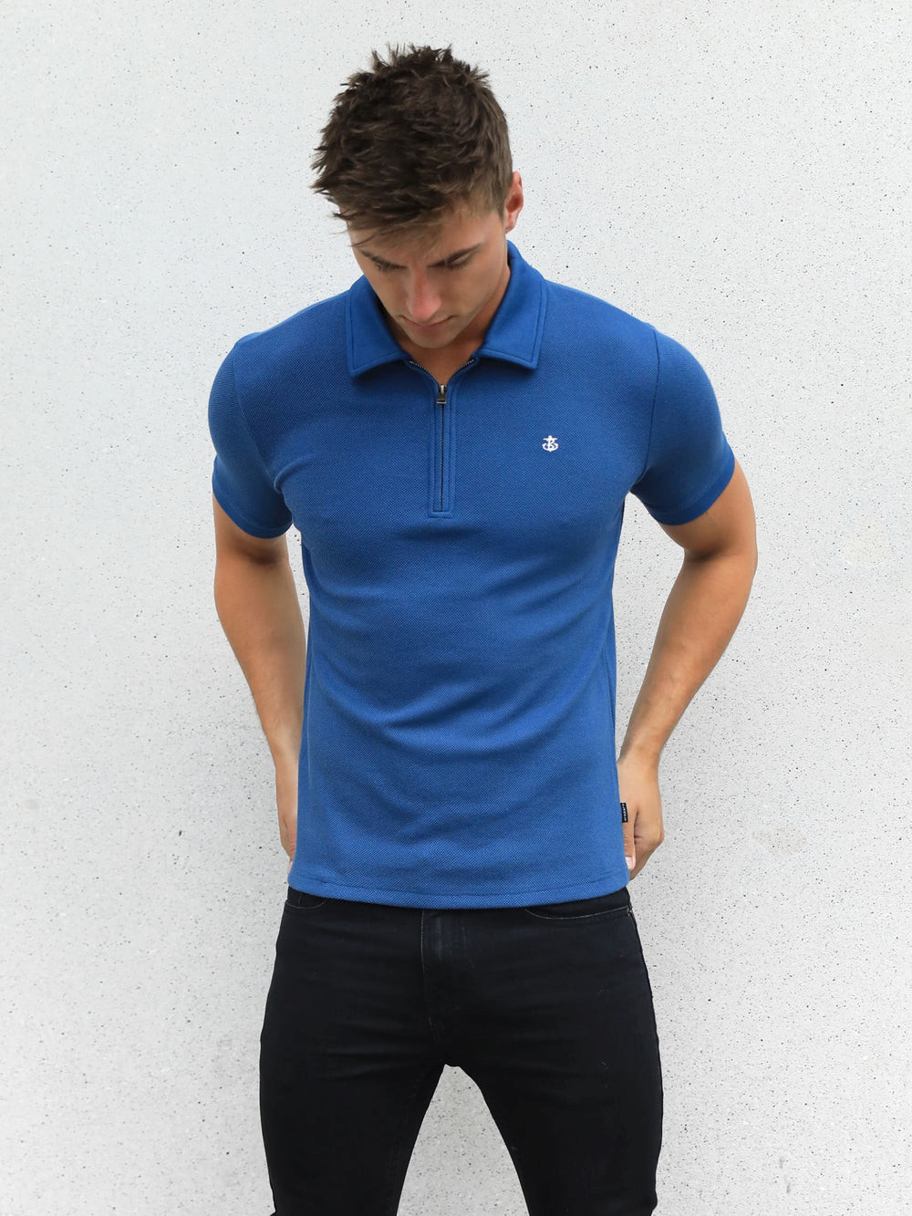 Blakely Toulon Textured Polo Blau | LGJ423698