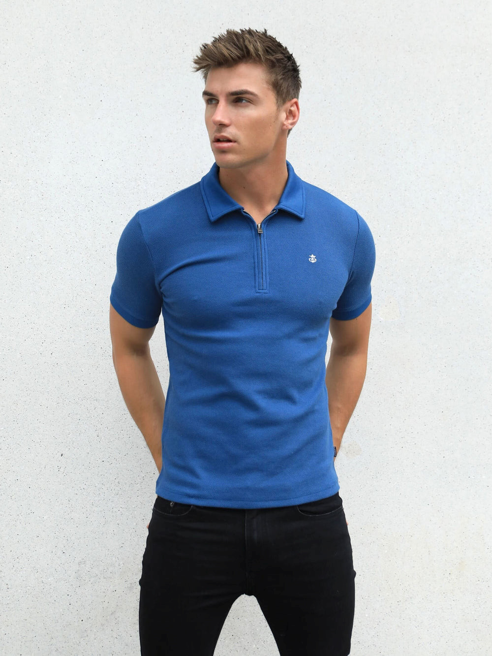 Blakely Toulon Textured Polo Blau | LGJ423698