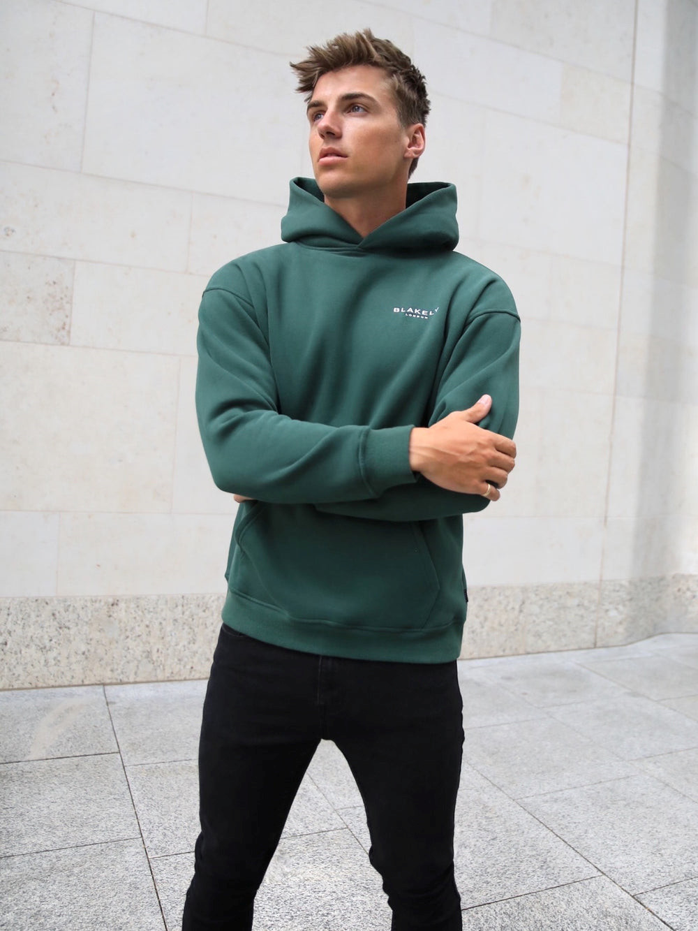 Blakely Universal Relaxed Hoodie Dunkelgrün | OQD248156