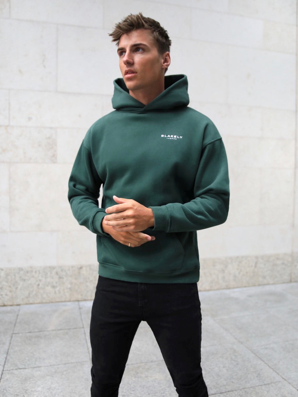 Blakely Universal Relaxed Hoodie Dunkelgrün | OQD248156