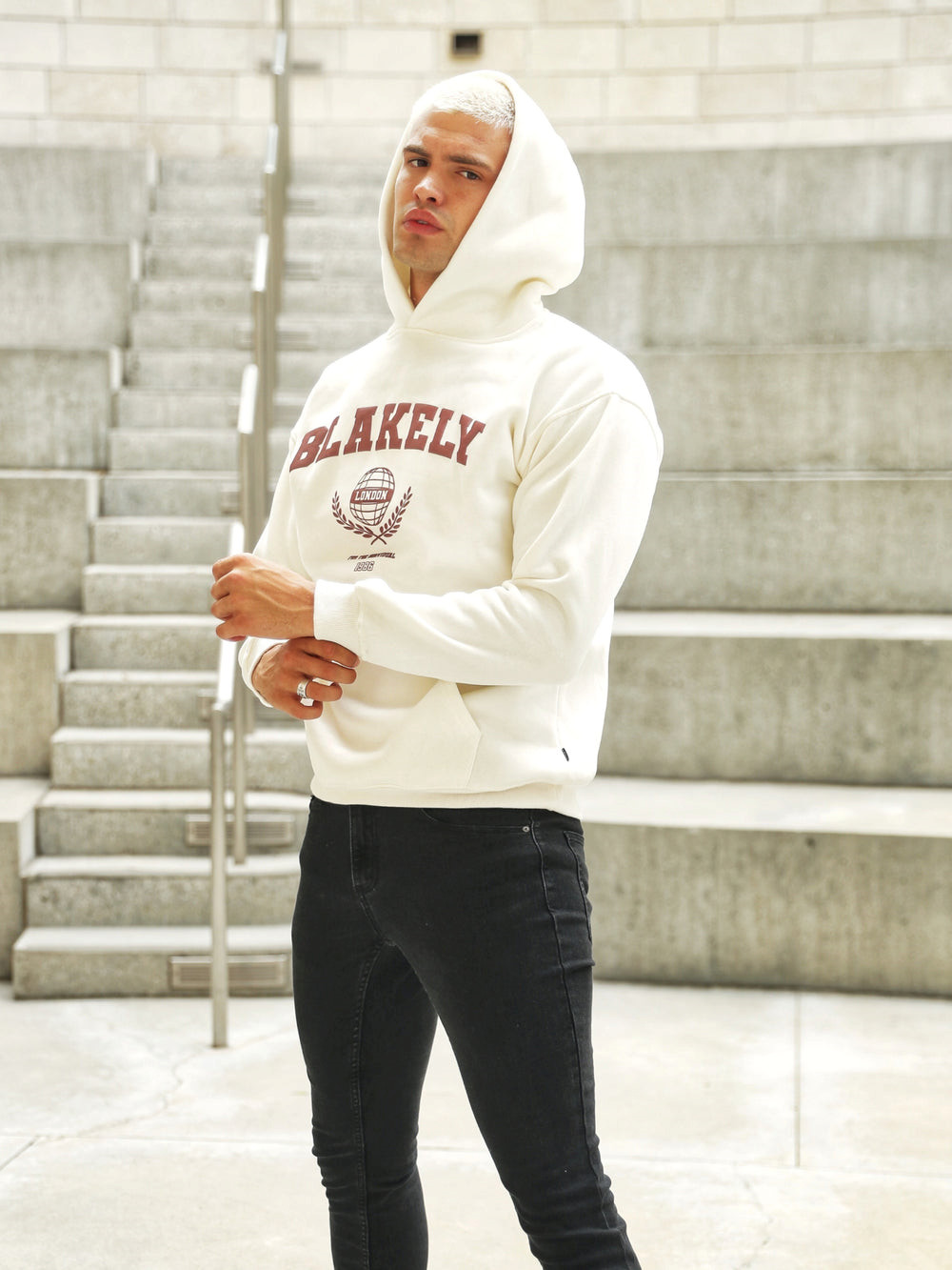 Blakely Varsity Relaxed Hoodie Weiß | CIL816524