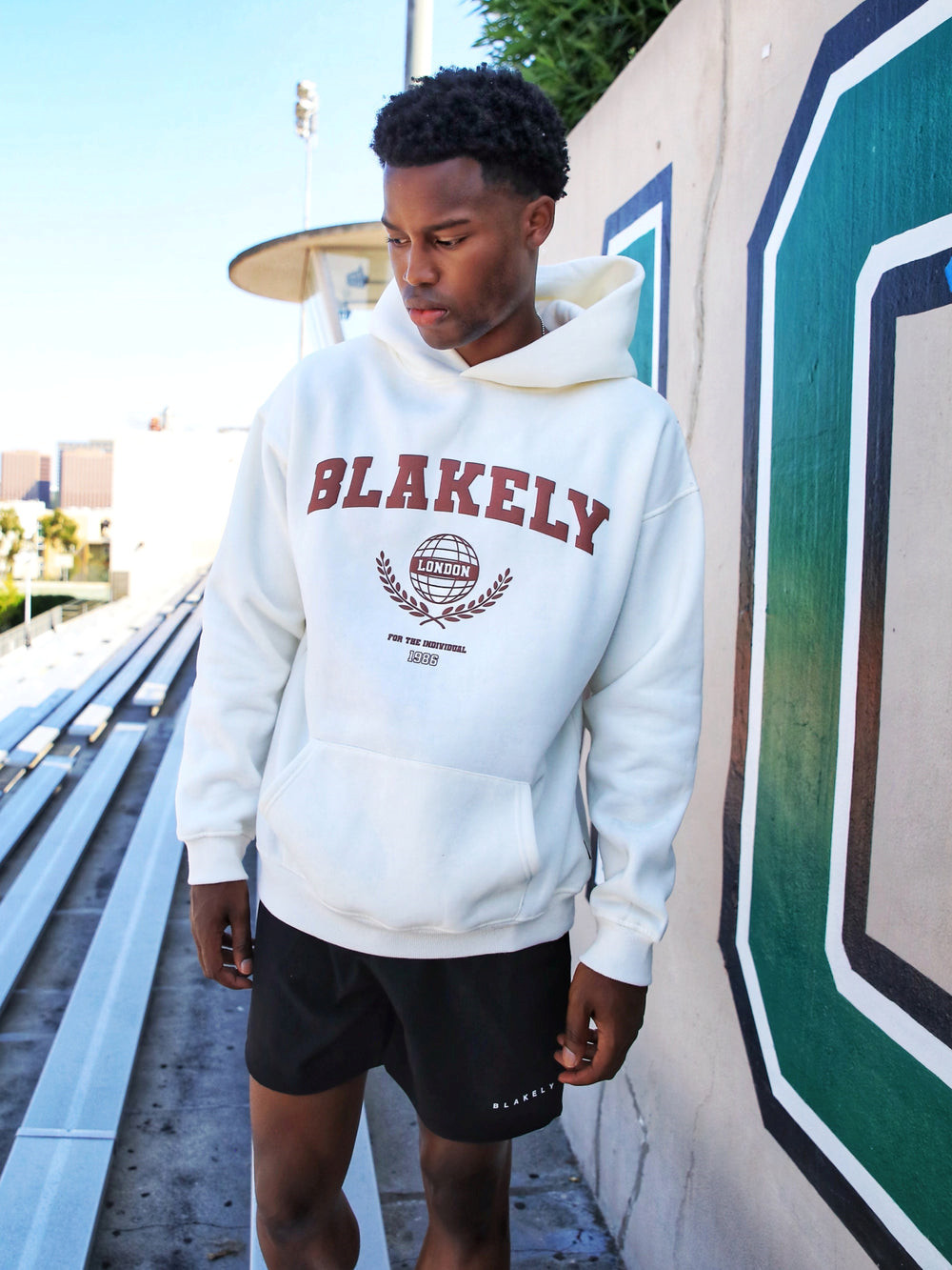 Blakely Varsity Relaxed Hoodie Weiß | CIL816524