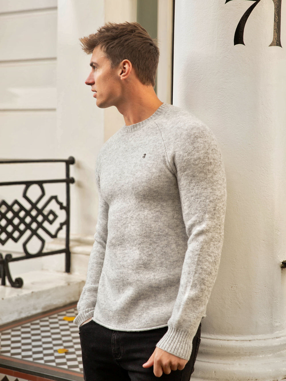 Blakely Yardley Knit Jumper Grau | DFI178940